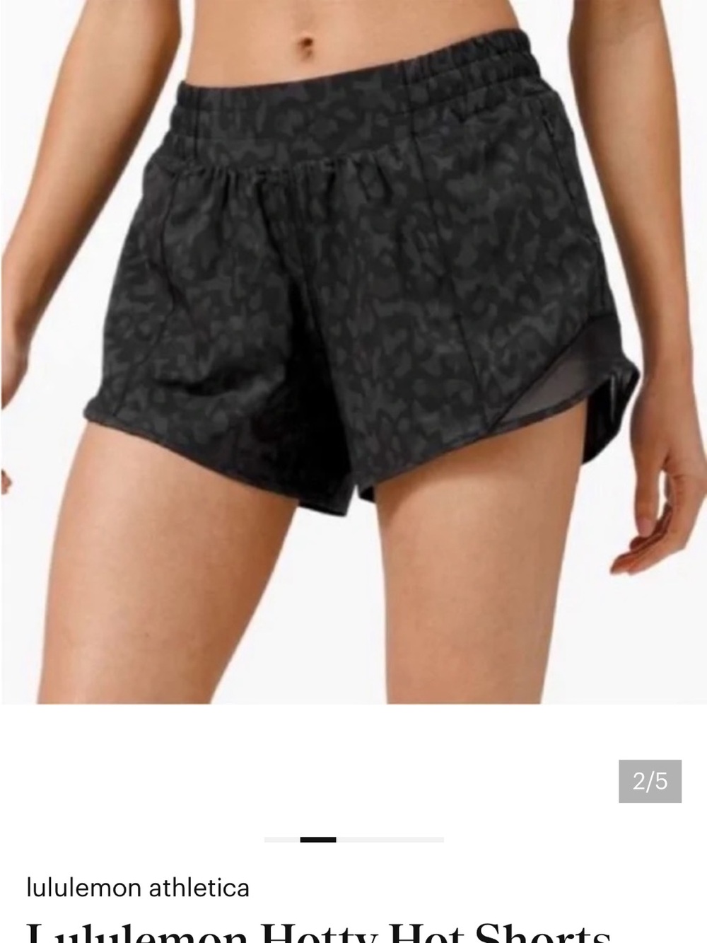 lululemon athletica Black Camo Athletic Shorts